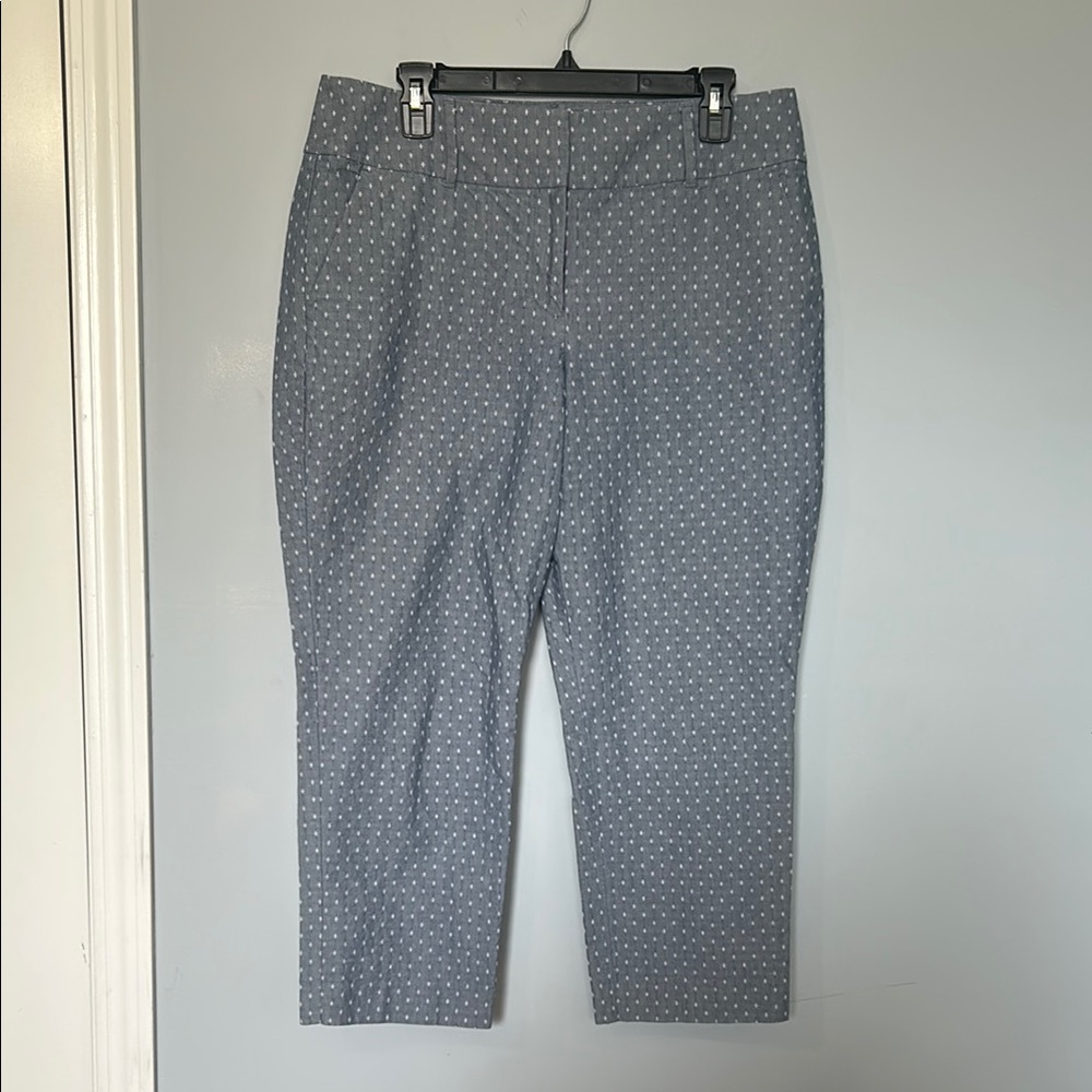 Ann Taylor Women's chambray with white accent stitching Cropped Pants size 12